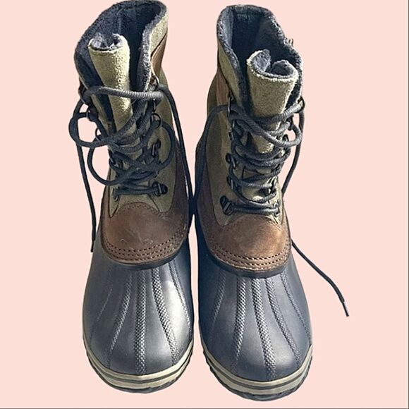 Sorel Unisex Winter Fancy Lace II Boot Waterproof Fleece Lining size 10.5 41.5 - Picture 1 of 9